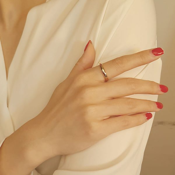 Classic 3mm Plain Women Ring Tungsten Basic Wedding Minimilist Rings