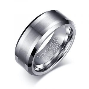 Classical 100% Tungsten Carbide Ring for Men Wedding Jewelry