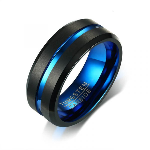 Men Tungsten Ring Wedding Bands 8MM Tungsten Carbide Rings for Men
