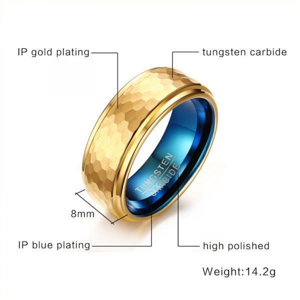 Mens Tungsten Carbide Wedding Bands Ring Jewelry Carving Design