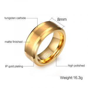 Real Tungsten Rings for Men Jewelry Wedding Gift