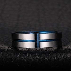 Tungsten Rings 6mm Men's Wedding Bands Jewelry Cross Design